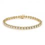 18k Yellow Gold 18k Yellow Gold 8 Carat Diamond Tennis Bracelet - Three-Quarter View -  104126 - Thumbnail