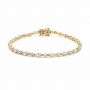 14k Yellow Gold 14k Yellow Gold Alternating Round And Marquise Diamond Tennis Bracelet - Three-Quarter View -  107105 - Thumbnail