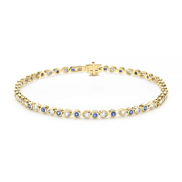 Blue Sapphire and Diamond Bracelet - Image