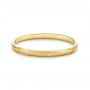 18k Yellow Gold Brushed Diamond Bracelet - Three-Quarter View -  105817 - Thumbnail