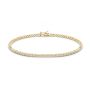 14k Yellow Gold Classic Four-prongs Diamond Tennis Bracelet - Three-Quarter View -  107997 - Thumbnail