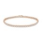 18k Rose Gold 18k Rose Gold Crown Prong Diamond Tennis Bracelet - Three-Quarter View -  107977 - Thumbnail
