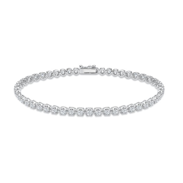 Crown Prong Diamond Tennis Bracelet - Image