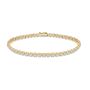 14k Yellow Gold Crown Prong Diamond Tennis Bracelet - Three-Quarter View -  107977 - Thumbnail