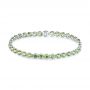 18k White Gold Demantoid Garnet Eternity Bracelet - Three-Quarter View -  105015 - Thumbnail