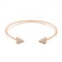 14k Rose Gold 14k Rose Gold Diamond Arrow Bangle - Three-Quarter View -  104737 - Thumbnail