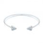 18k White Gold 18k White Gold Diamond Arrow Bangle - Three-Quarter View -  104737 - Thumbnail