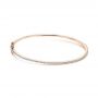 18k Rose Gold 18k Rose Gold Diamond Bangle Bracelet - Three-Quarter View -  106963 - Thumbnail