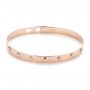 14k Rose Gold 14k Rose Gold Diamond Bangle Bracelet - Three-Quarter View -  106971 - Thumbnail
