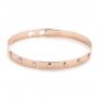 14k Rose Gold 14k Rose Gold Diamond Bangle Bracelet - Three-Quarter View -  106971 - Thumbnail