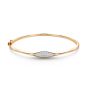 14k Rose Gold 14k Rose Gold Diamond Bangle Bracelet - Three-Quarter View -  108155 - Thumbnail