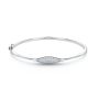 18k White Gold 18k White Gold Diamond Bangle Bracelet - Three-Quarter View -  108155 - Thumbnail