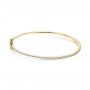 14k Yellow Gold 14k Yellow Gold Diamond Bangle Bracelet - Three-Quarter View -  106963 - Thumbnail