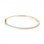 18k Yellow Gold 18k Yellow Gold Diamond Bangle Bracelet - Three-Quarter View -  106963 - Thumbnail