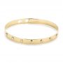 18k Yellow Gold 18k Yellow Gold Diamond Bangle Bracelet - Three-Quarter View -  106971 - Thumbnail