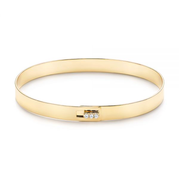 Buy HERMES Bracelet in 18kt Yellow Gold and Diamonds Rigid Opening Online  in India 