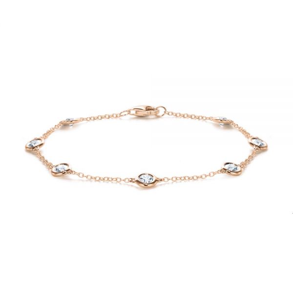 18K Rose Gold Custom Engrave Dainty Baby bracelet, Birthday gift ideas for  girls | eBay