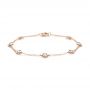 18k Rose Gold 18k Rose Gold Diamond Bezel Bracelet - Three-Quarter View -  107169 - Thumbnail