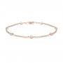 18k Rose Gold 18k Rose Gold Diamond Bezel Bracelet - Three-Quarter View -  107172 - Thumbnail