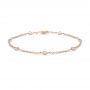 18k Rose Gold 18k Rose Gold Diamond Bezel Bracelet - Three-Quarter View -  107172 - Thumbnail