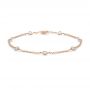 18k Rose Gold 18k Rose Gold Diamond Bezel Bracelet - Three-Quarter View -  107174 - Thumbnail
