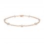 18k Rose Gold 18k Rose Gold Diamond Bezel Bracelet - Three-Quarter View -  107174 - Thumbnail