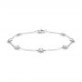 14k White Gold 14k White Gold Diamond Bezel Bracelet - Three-Quarter View -  107169 - Thumbnail