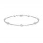 18k White Gold 18k White Gold Diamond Bezel Bracelet - Three-Quarter View -  107174 - Thumbnail