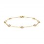 14k Yellow Gold 14k Yellow Gold Diamond Bezel Bracelet - Three-Quarter View -  107169 - Thumbnail