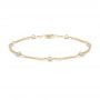 14k Yellow Gold 14k Yellow Gold Diamond Bezel Bracelet - Three-Quarter View -  107174 - Thumbnail
