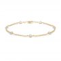 18k Yellow Gold 18k Yellow Gold Diamond Bezel Bracelet - Three-Quarter View -  107174 - Thumbnail