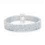 14k White Gold Diamond Bracelet - Three-Quarter View -  107209 - Thumbnail