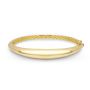 14k Yellow Gold Dome Bangle - Three-Quarter View -  107696 - Thumbnail