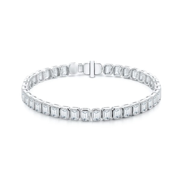 Emerald Cut Diamond Tennis Bracelet - Image