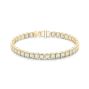 14k Yellow Gold 14k Yellow Gold Emerald Cut Diamond Tennis Bracelet - Three-Quarter View -  107906 - Thumbnail