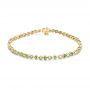 18k Yellow Gold 18k Yellow Gold Emerald And Diamond Bracelet - Three-Quarter View -  107063 - Thumbnail