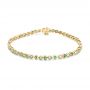 18k Yellow Gold 18k Yellow Gold Emerald And Diamond Bracelet - Three-Quarter View -  107063 - Thumbnail