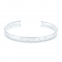 Flush Set Diamond Bangle - Three-Quarter View -  103012 - Thumbnail