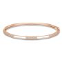 14k Rose Gold 14k Rose Gold Geometric Diamond Bangle - Three-Quarter View -  107756 - Thumbnail