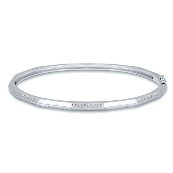 Geometric Diamond Bangle - Image