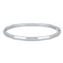 14k White Gold Geometric Diamond Bangle - Three-Quarter View -  107756 - Thumbnail