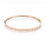 14k Rose Gold 14k Rose Gold Marquise Diamond Bangle - Three-Quarter View -  106965 - Thumbnail