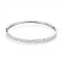 14k White Gold 14k White Gold Marquise Diamond Bangle - Three-Quarter View -  106965 - Thumbnail