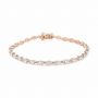 14k Rose Gold 14k Rose Gold Marquise Diamond Tennis Bracelet - Three-Quarter View -  107168 - Thumbnail