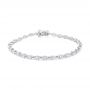  Platinum Platinum Marquise Diamond Tennis Bracelet - Three-Quarter View -  107168 - Thumbnail