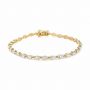 18k Yellow Gold 18k Yellow Gold Marquise Diamond Tennis Bracelet - Three-Quarter View -  107168 - Thumbnail