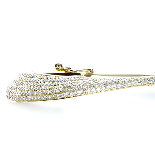  18K Gold 18K Gold Micro-pave Diamond Bracelet - Side View -  1380