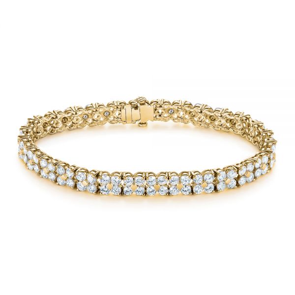 Suzanne Kalan 18kt Yellow Gold Diamond Tennis Bracelet - Farfetch