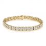 18k Yellow Gold 18k Yellow Gold 10 Carat Diamond Tennis Bracelet - Three-Quarter View -  104130 - Thumbnail