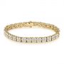 14k Yellow Gold 14k Yellow Gold 10 Carat Diamond Tennis Bracelet - Three-Quarter View -  104130 - Thumbnail